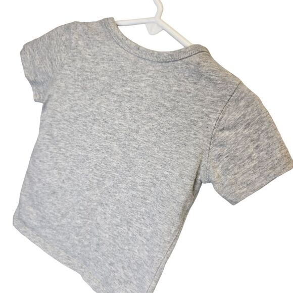 Nordstrom Toddler Heather Grey Crew Neck Short Sleeve 100% Cotton T-shirt 18M - Picture 5 of 10